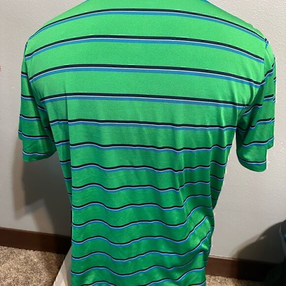Nike DriFit Tour Performance Short Sleeve Striped Polo - Picture 2 of 5